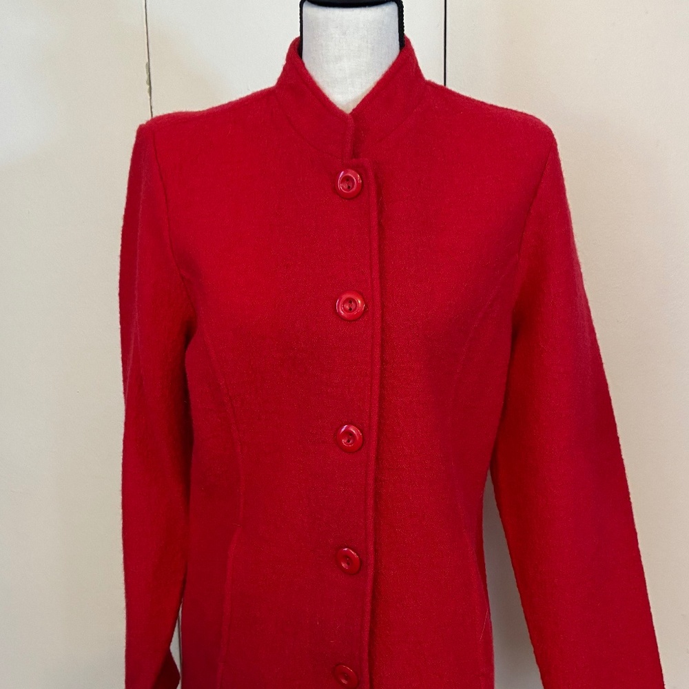 Appleseed's Red Boiled Wool Jacket - Picture 3 of 10